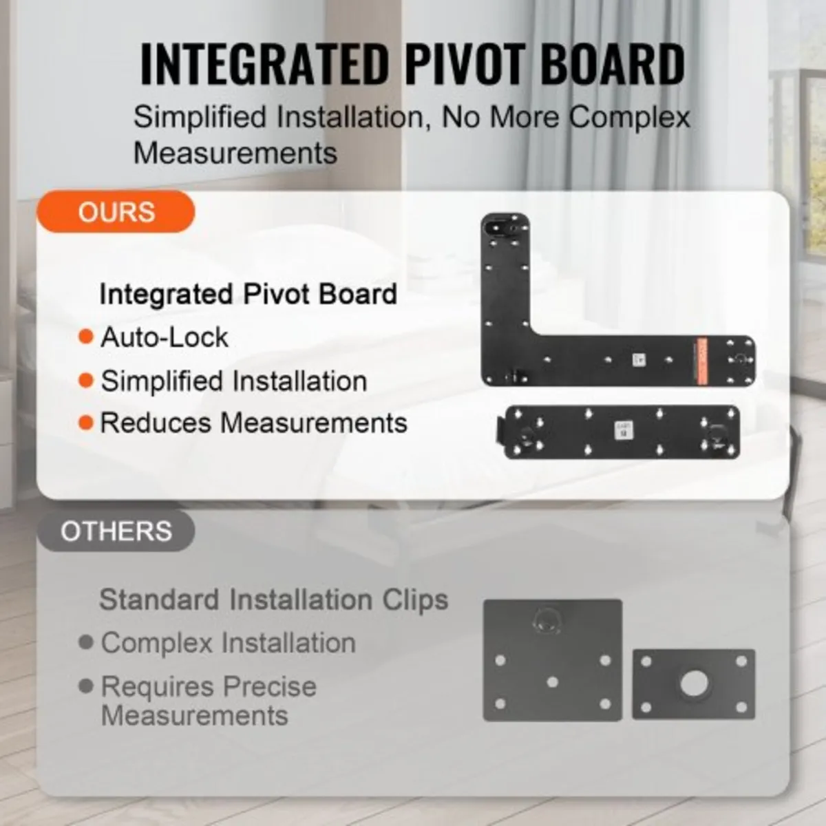 Murphy Bed Kit, Full Size, Deluxe DIY Wall Bed Mec - Image 3