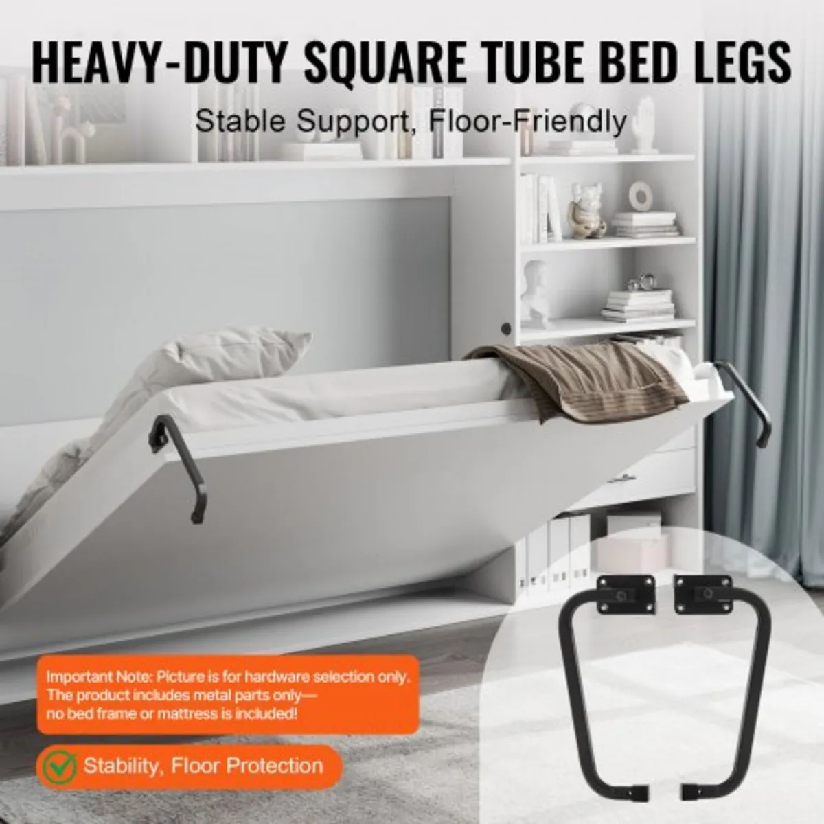 Murphy Bed Kit, Full Size, Deluxe DIY Wall Bed Mec - Image 4