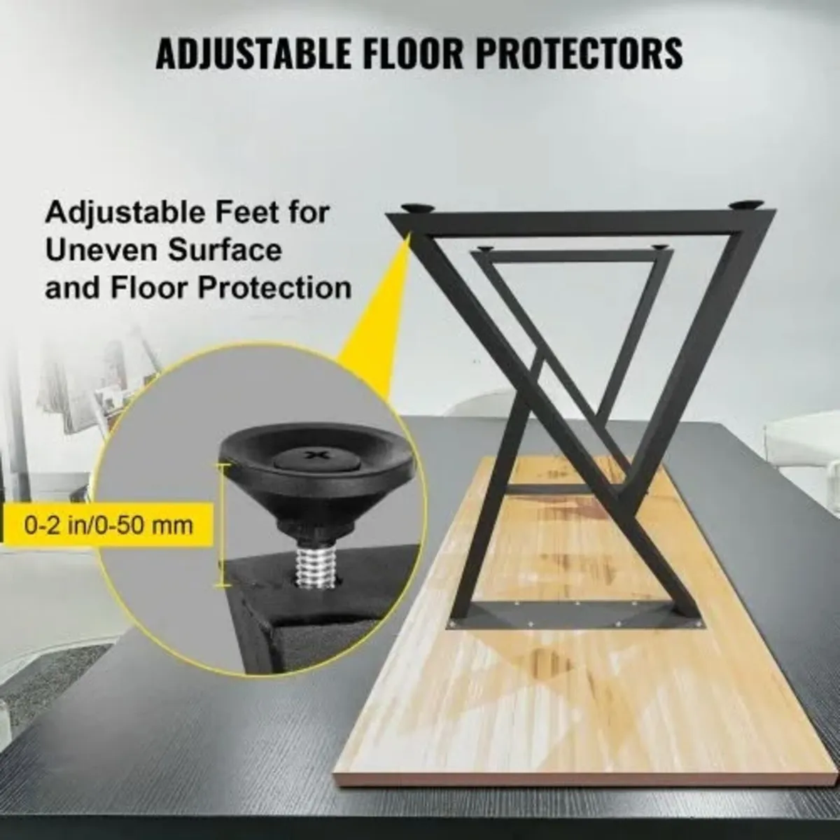 Z Shape Metal Table Legs Dining Table Legs 28"x18" - Image 4