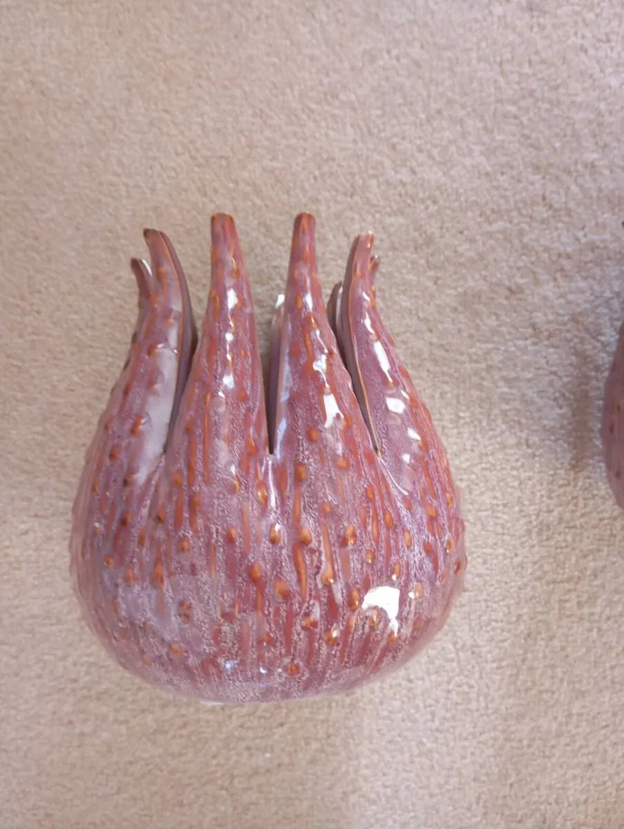 2 Pottery Tea Light holders - Image 2