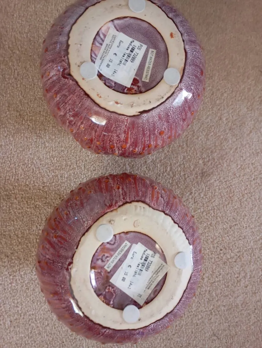 2 Pottery Tea Light holders - Image 4