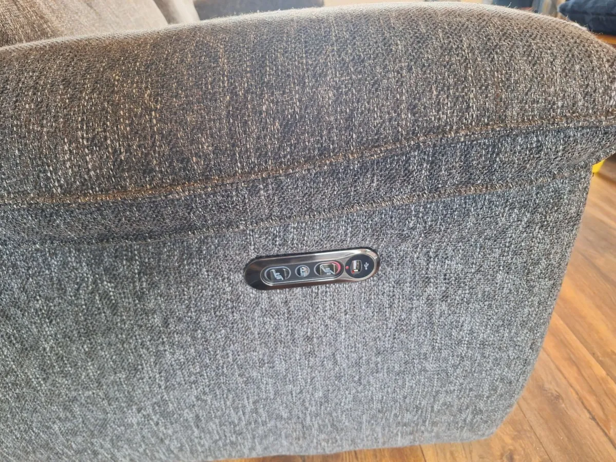 Grey Electric Recliner Sofa - Image 2