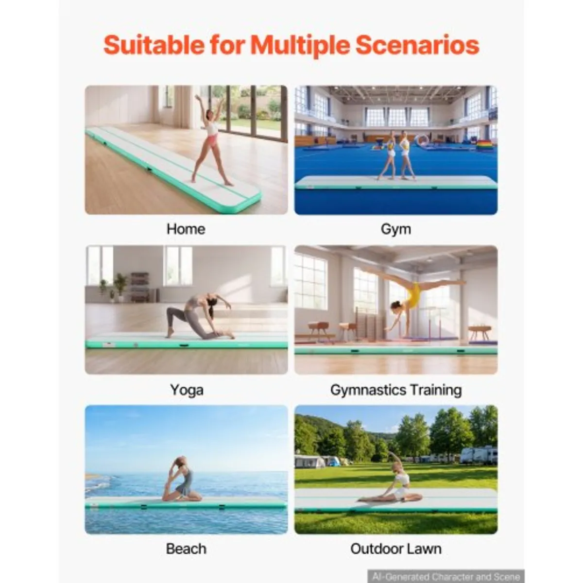 Inflatable Gymnastics Air Mat 6m Training Mats w/ - Image 4