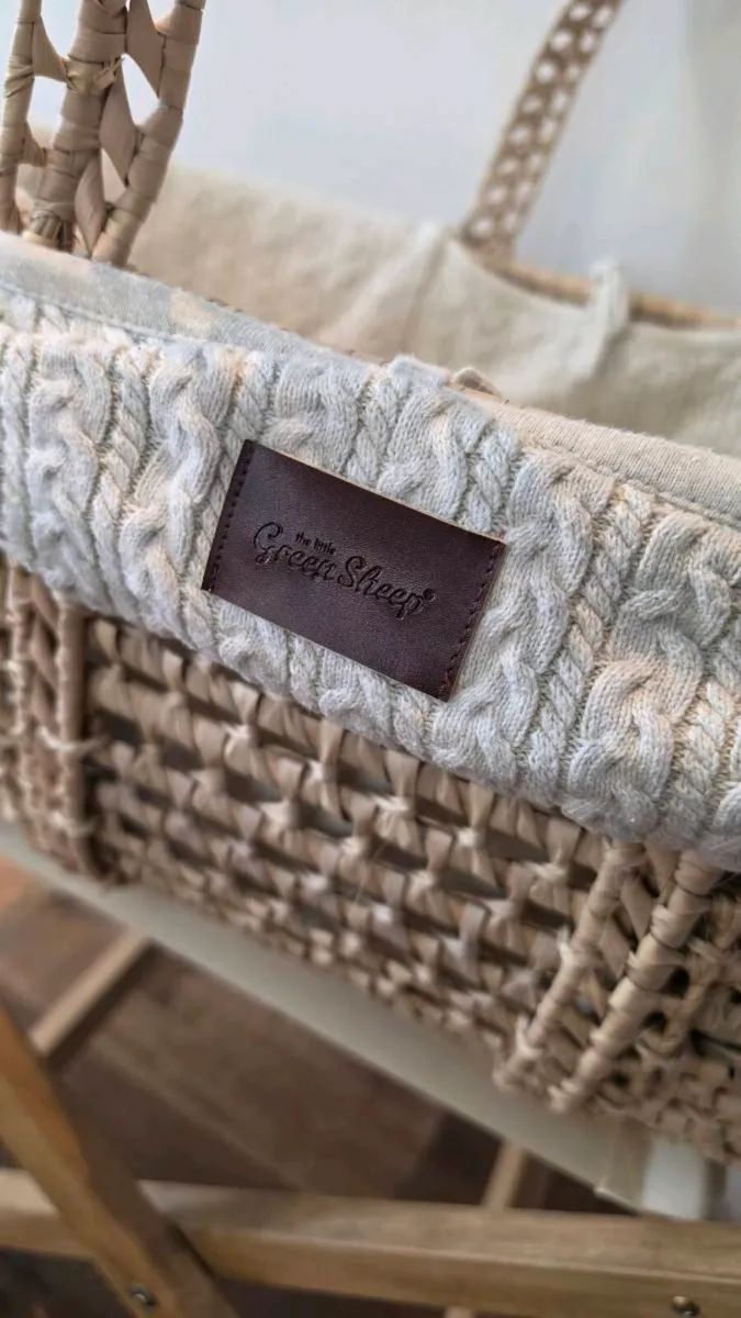 Little Green Sheep Moses Basket and mattress - Image 3