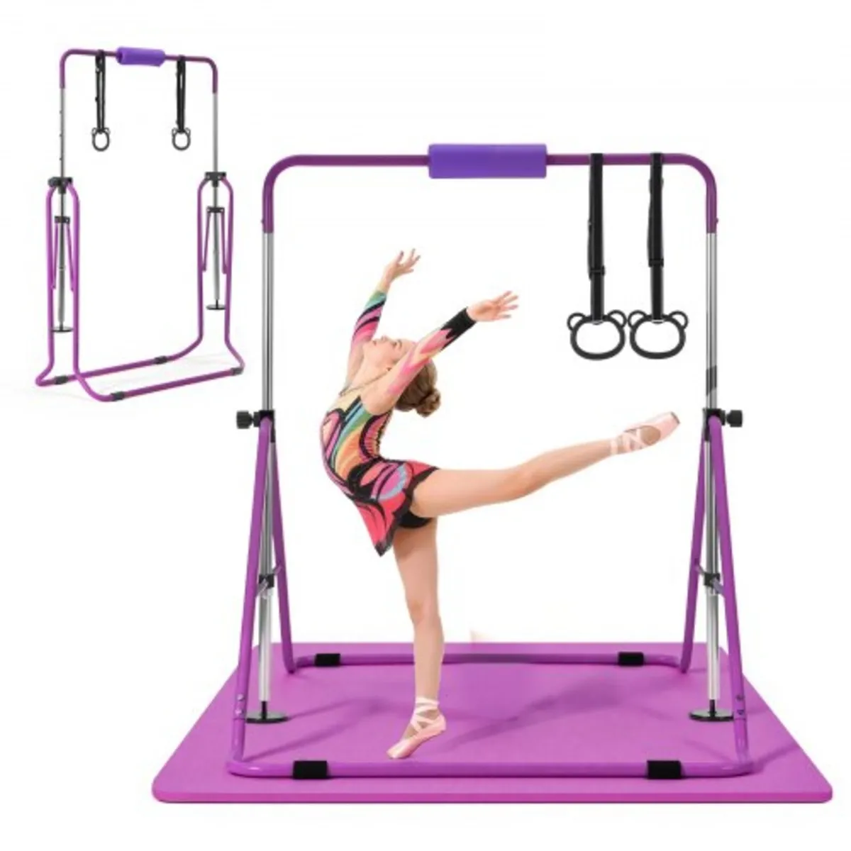 Gymnastic Bars for Kids, 63.5 kg Capacity Folding - Image 1