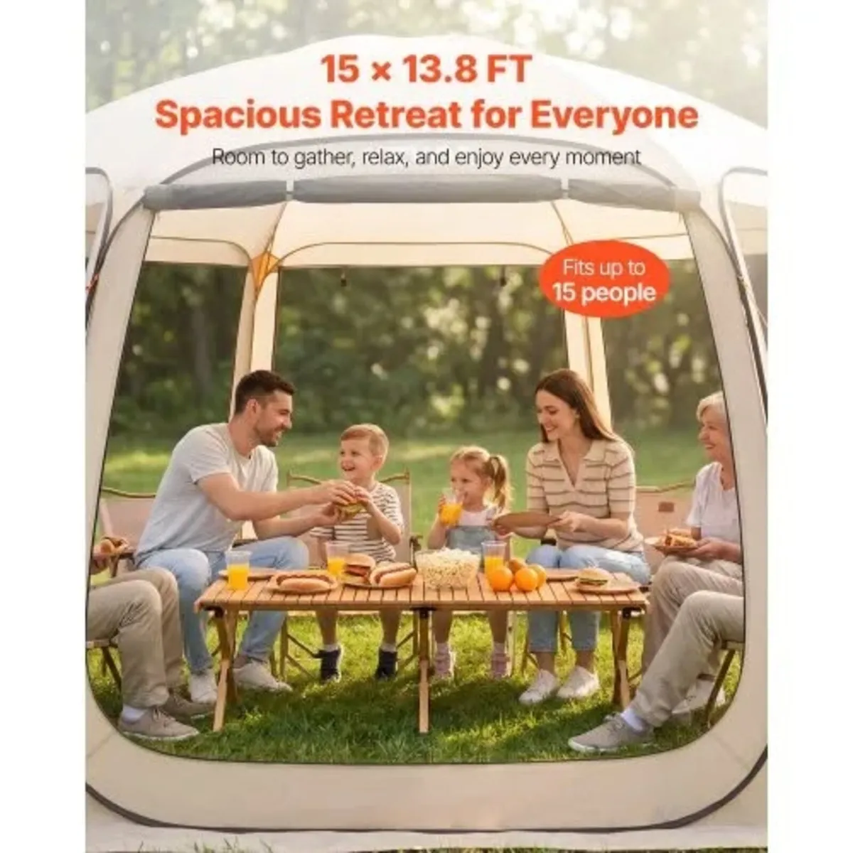 Screen House Tent, 4500 x 4250 x 2450 mm, 12-15 Pe - Image 3
