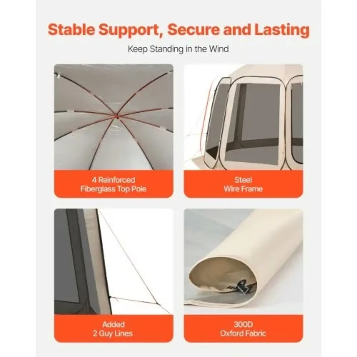 Screen House Tent, 4500 x 4250 x 2450 mm, 12-15 Pe - Image 4