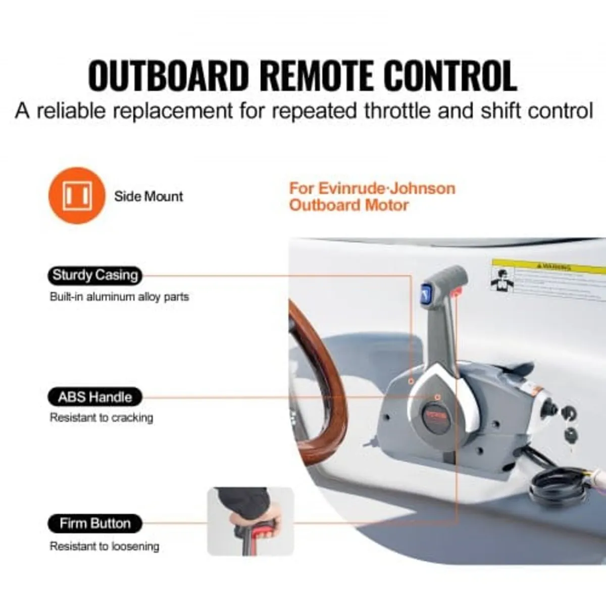Boat Throttle Control, 5006180 Side-Mounted Outboa - Image 3
