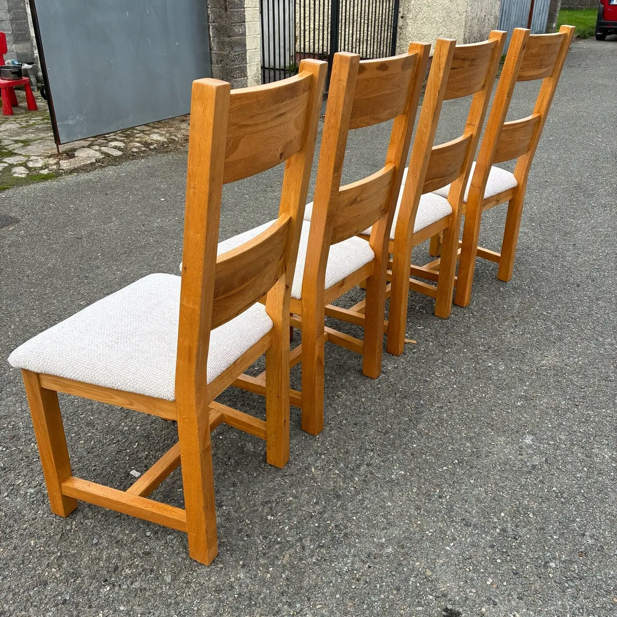 Fabulous 4 Solid oak Chairs - Image 3