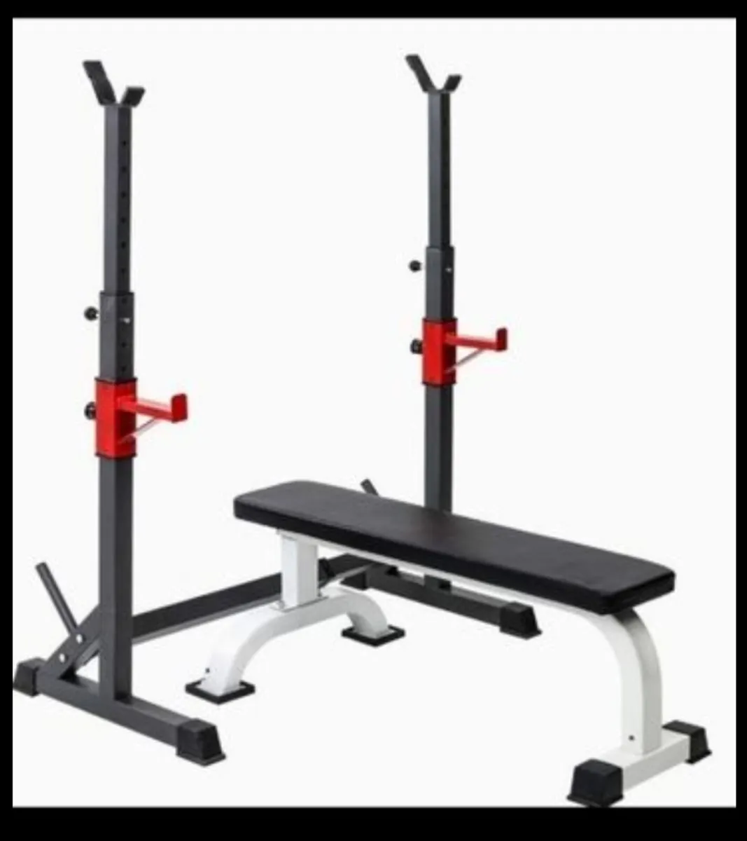 Squat Rack + Flat Bench Combo - Image 1
