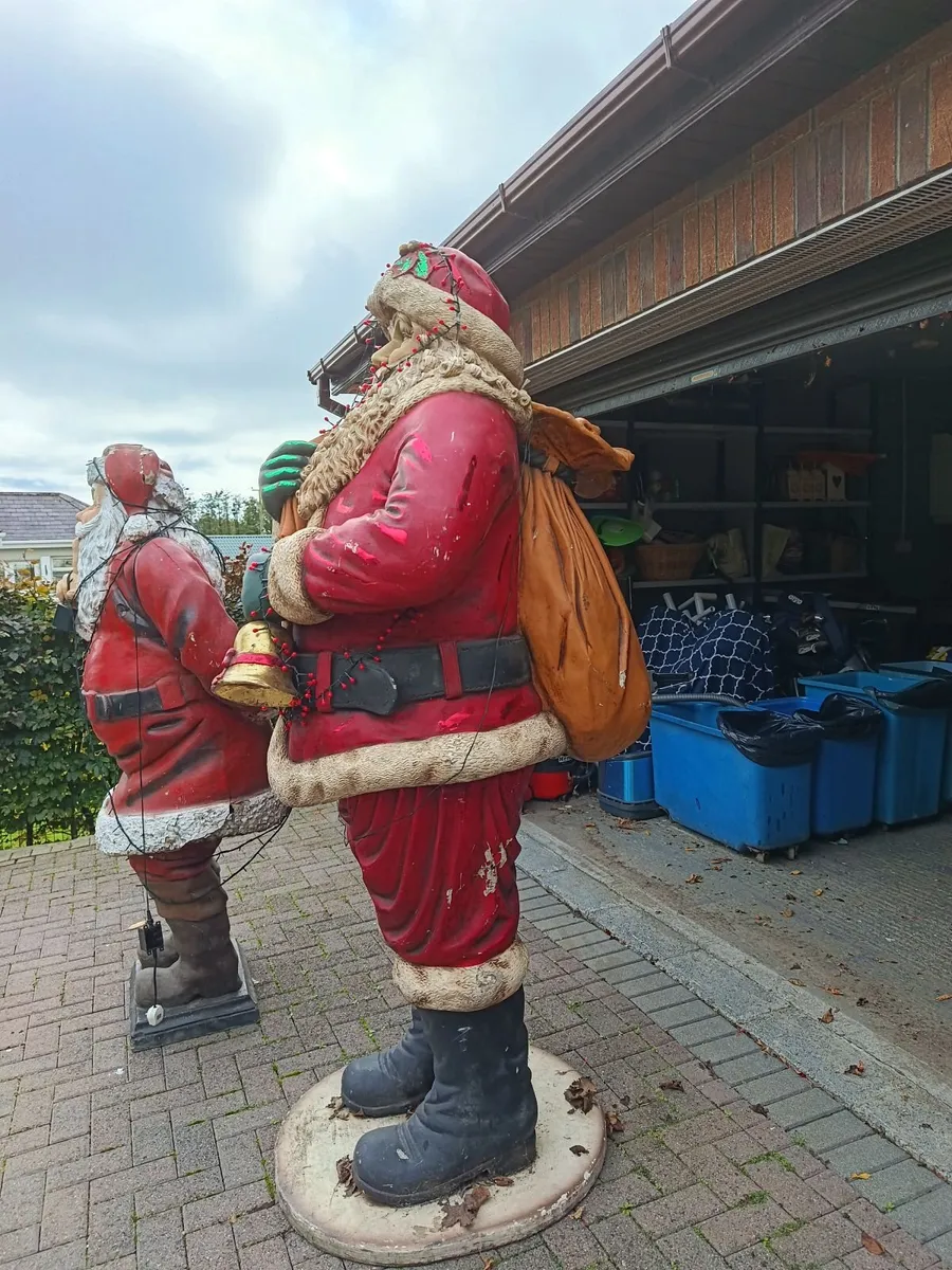 Two very Large Fibre Glass Santa's - Image 2