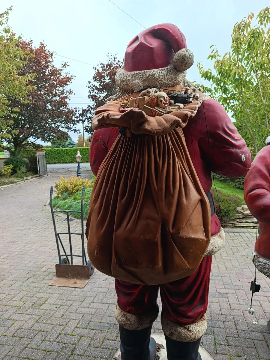 Two very Large Fibre Glass Santa's - Image 4