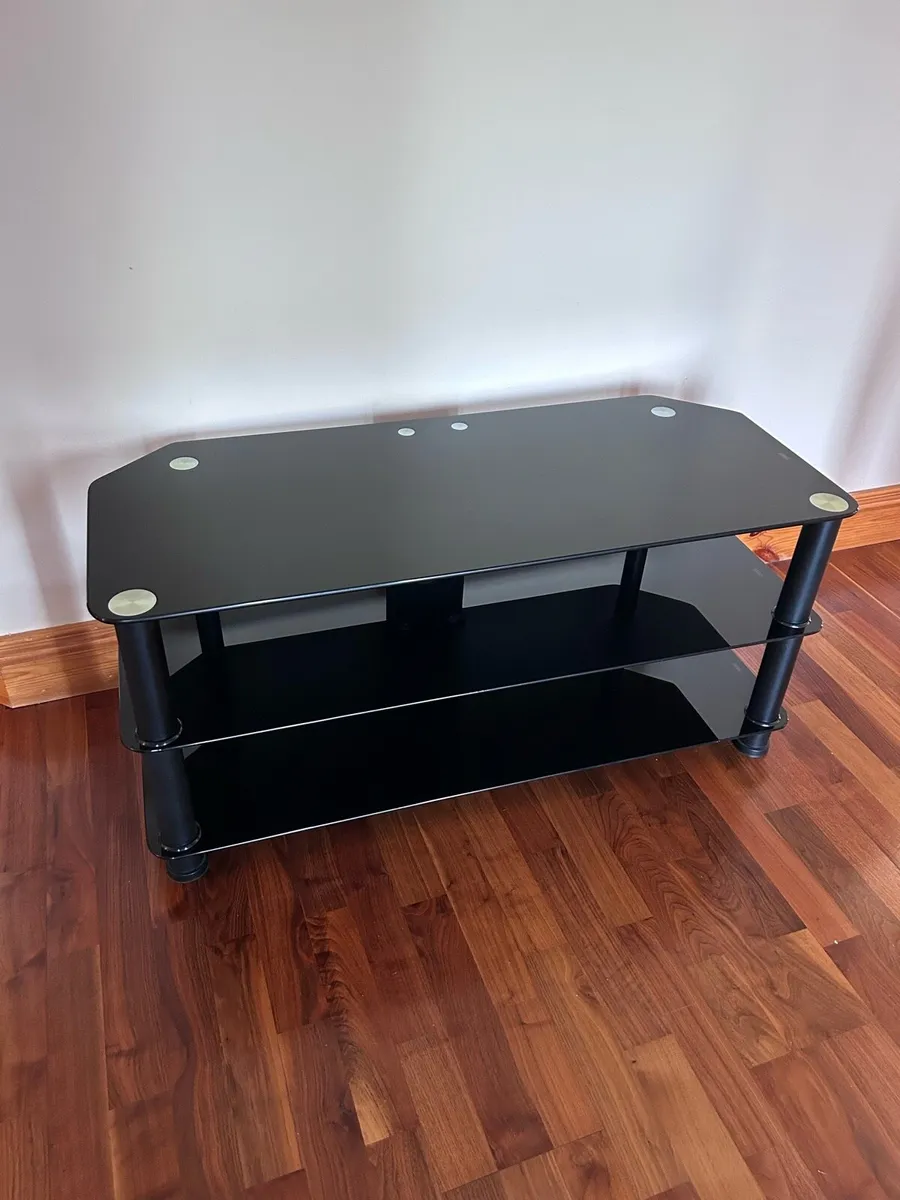 FREE Glass & Steel TV Stand FREE - Image 1