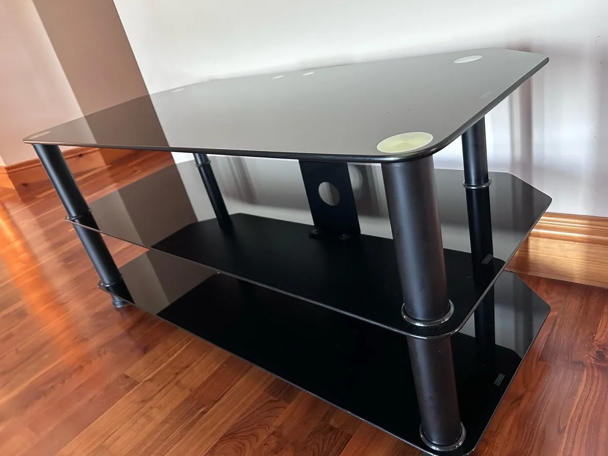FREE Glass & Steel TV Stand FREE - Image 3