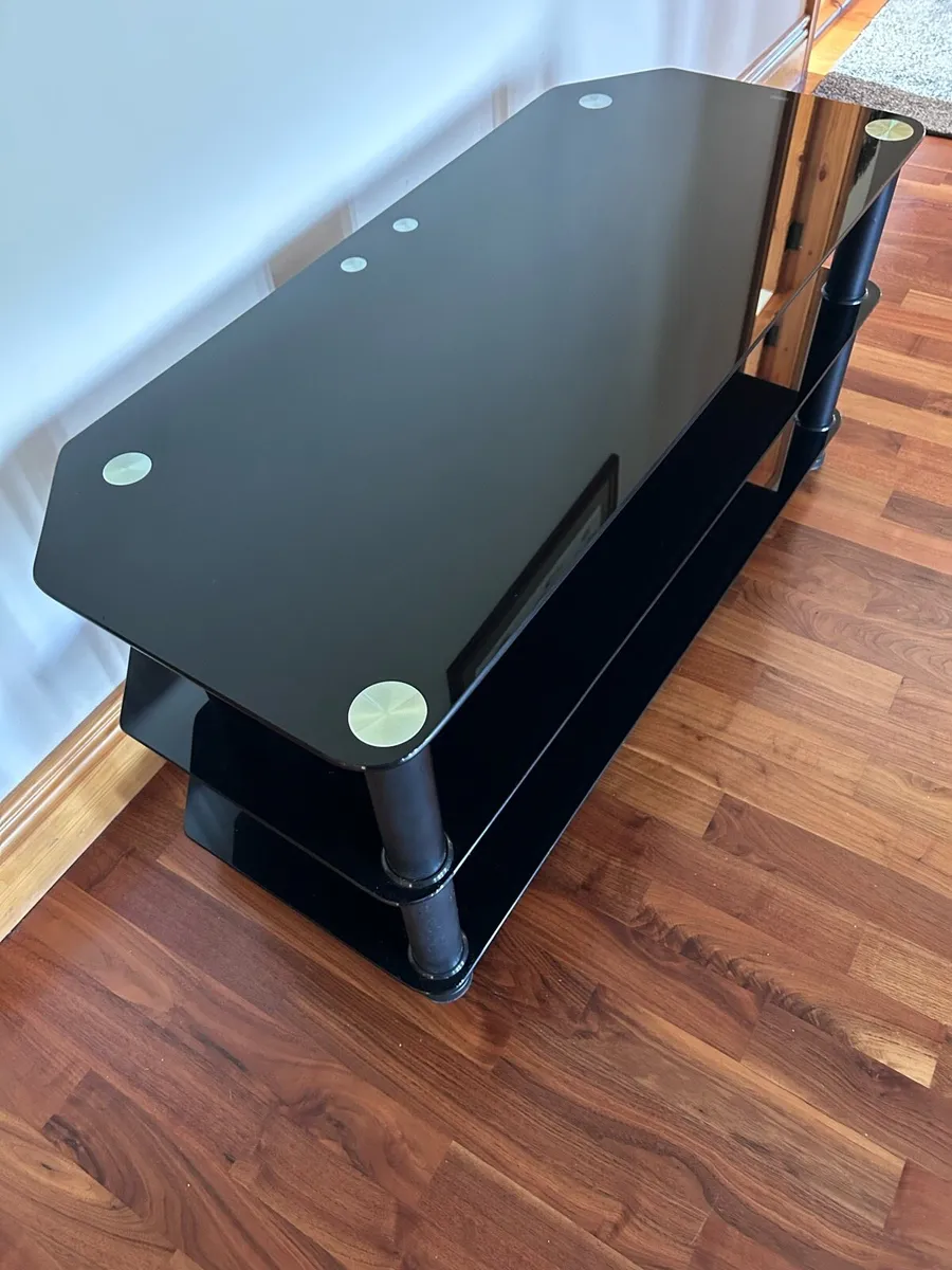 FREE Glass & Steel TV Stand FREE - Image 4