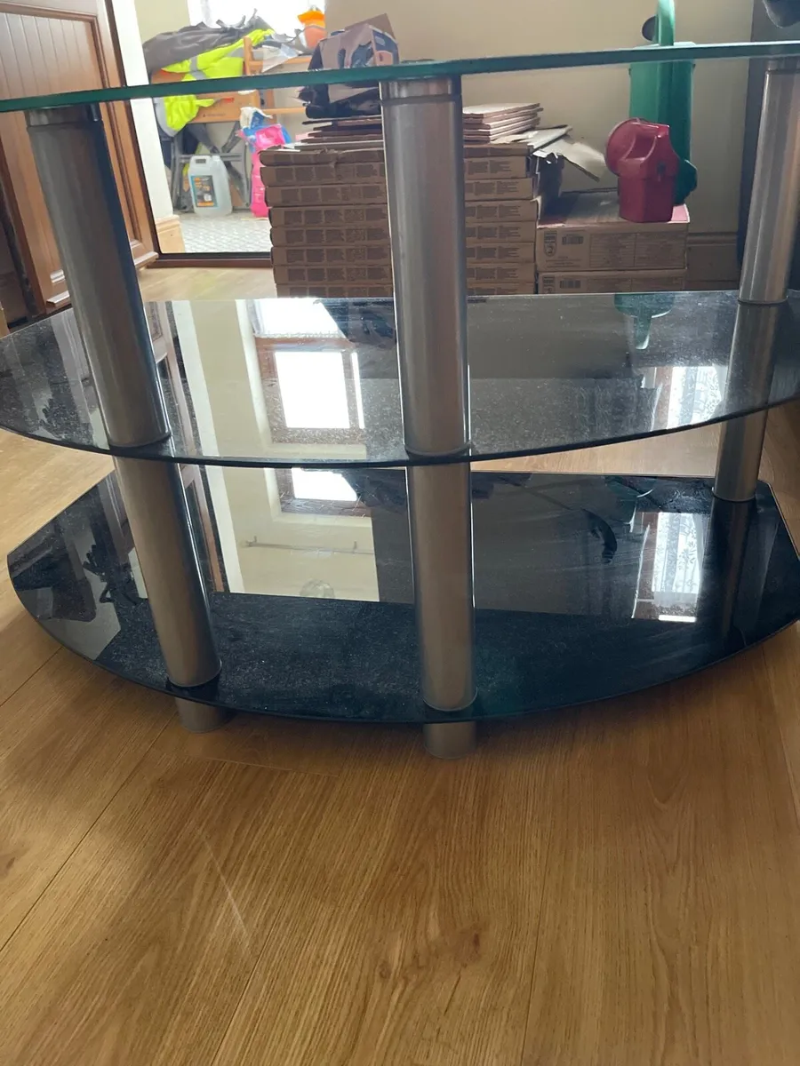 Black Glass TV Stand. - Image 3