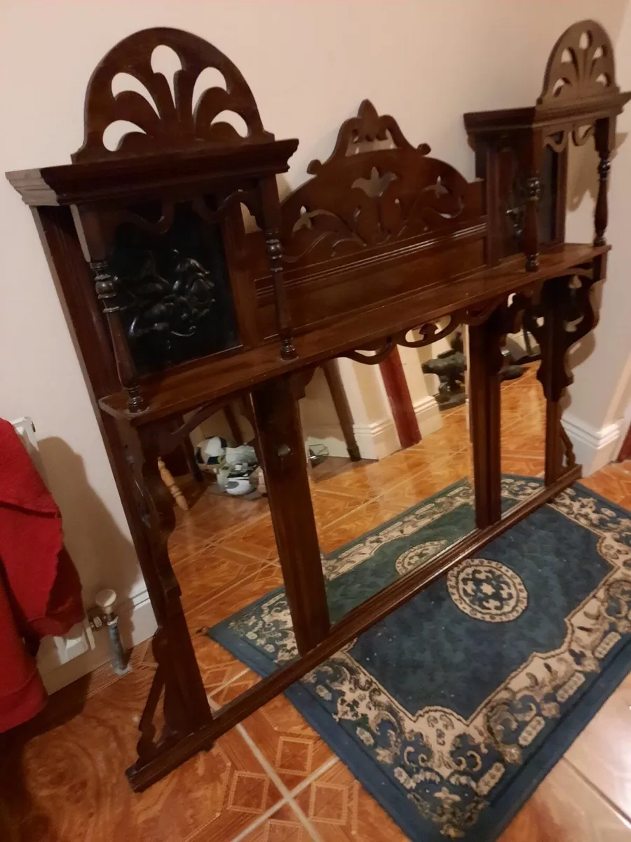 Antique overmantel - Image 2