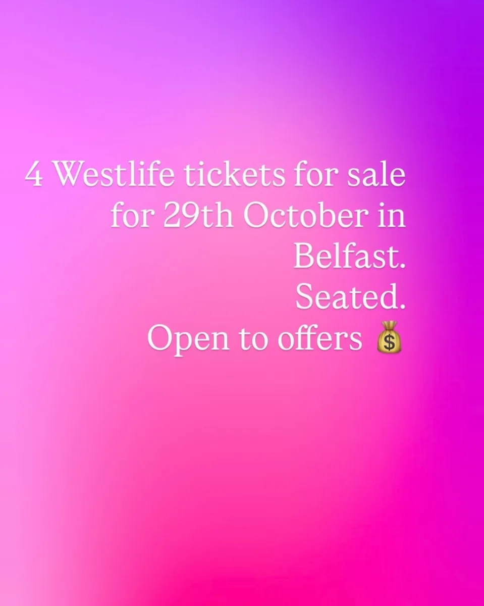 Westlife tickets - Image 1