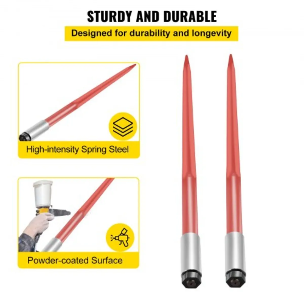 Pair Hay Spear 43" Bale Spear 3000 lbs Capacity, B - Image 2
