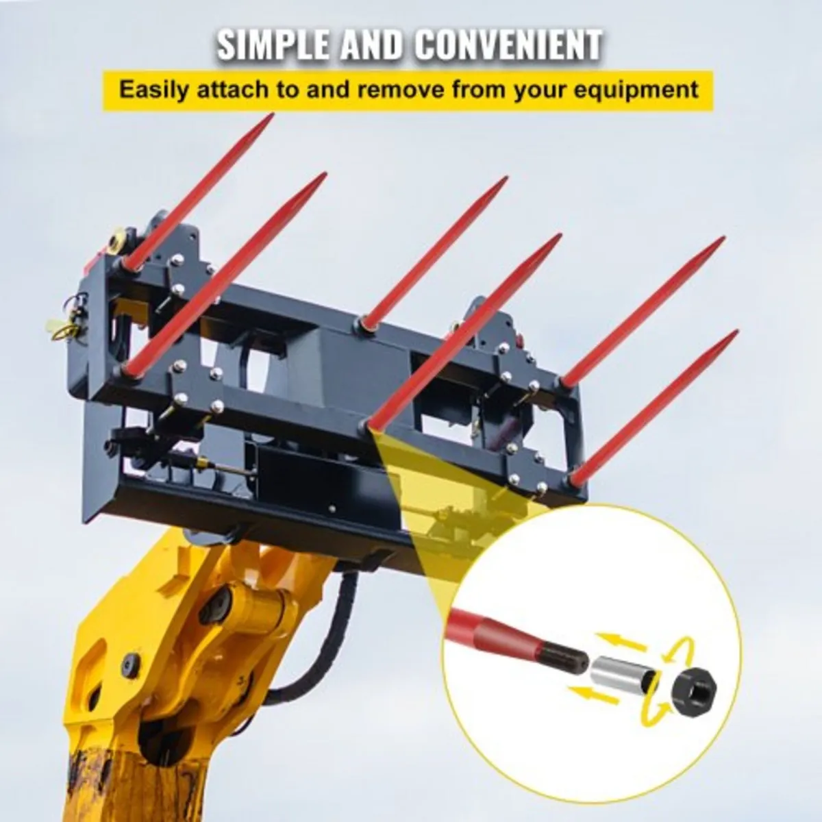 Pair Hay Spear 43" Bale Spear 3000 lbs Capacity, B - Image 3