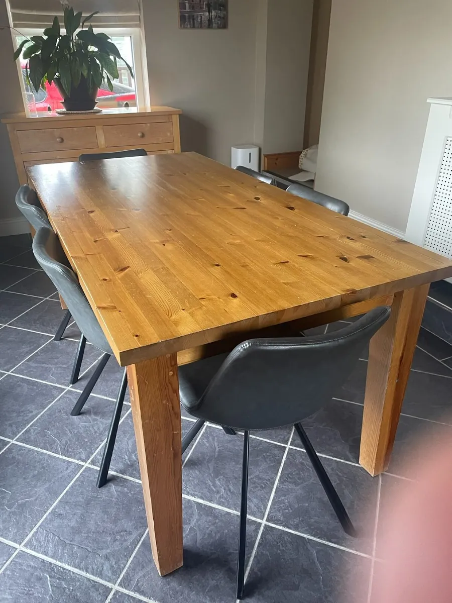 Solid Wood Kitchen Table for Sale - Image 1