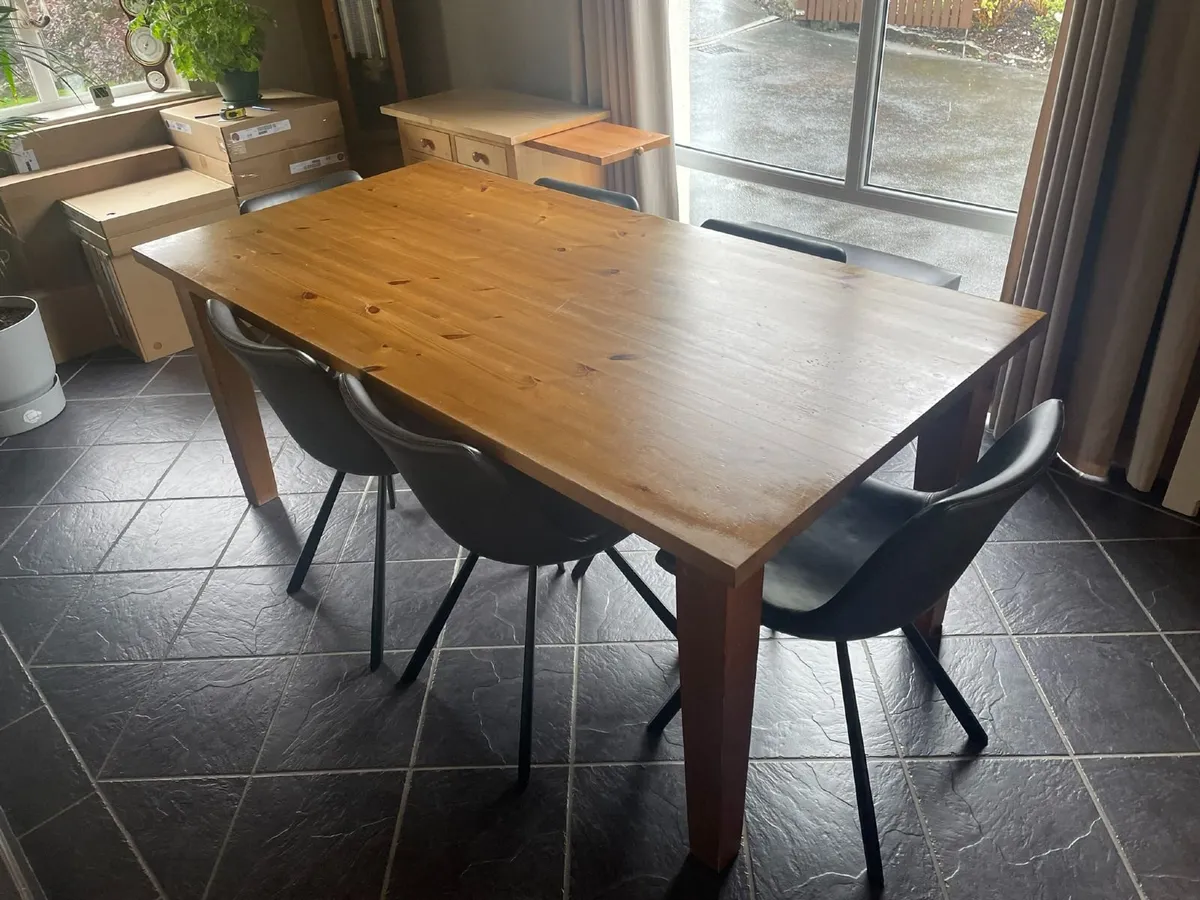 Solid Wood Kitchen Table for Sale - Image 2
