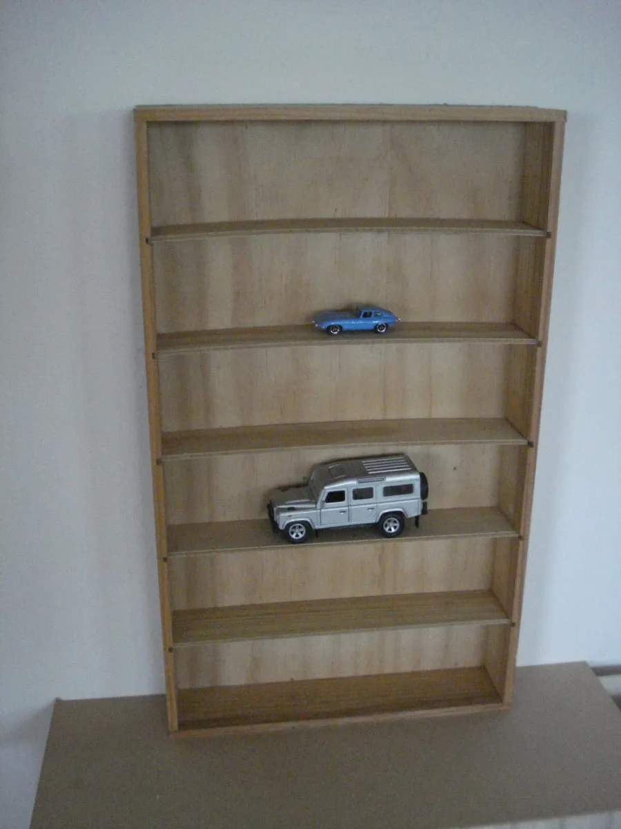 PLAIN LIGHT PLYWOOD WALL DISPLAY CABINET. - Image 2