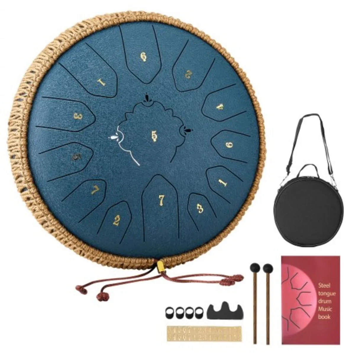 Steel Tongue Drum, 30.5cm 13 Notes Rain Drum for O - Image 1