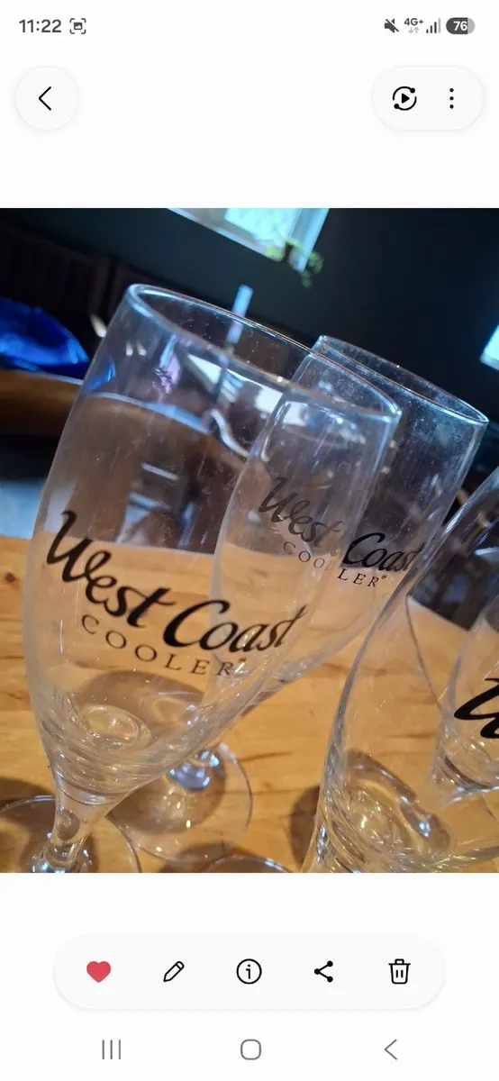 West coast cooler glasses x4 - Image 2
