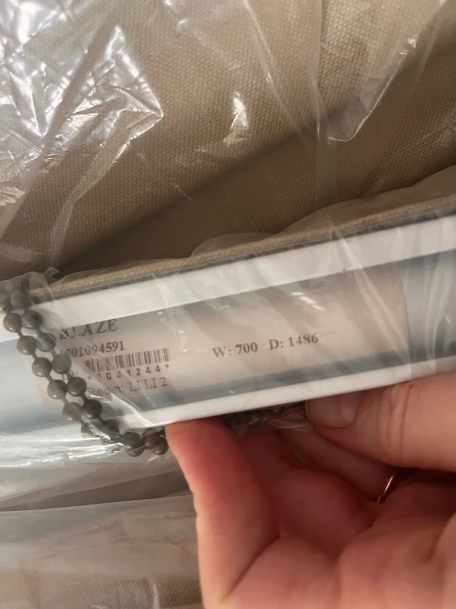 Toffee colour Roman blinds x 2 - Image 3