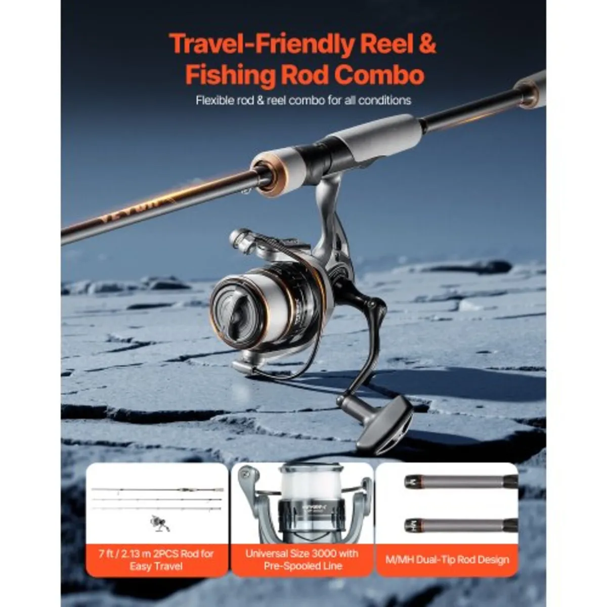 Rod and Fishing Reel Combo, IM7 Carbon Fiber Spinn - Image 4