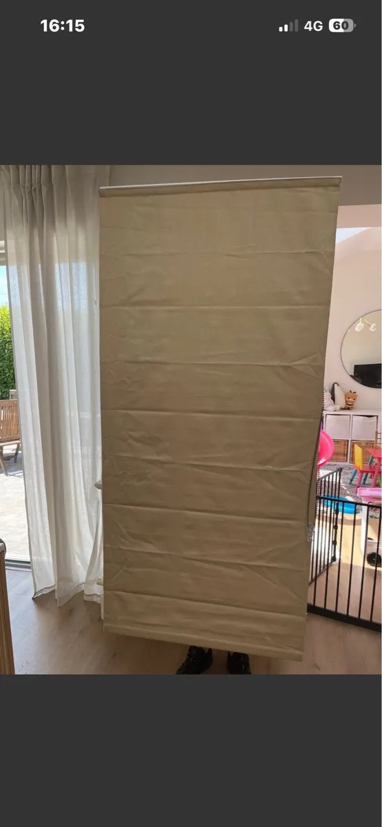 Toffee colour Roman blind x 2 - Image 3