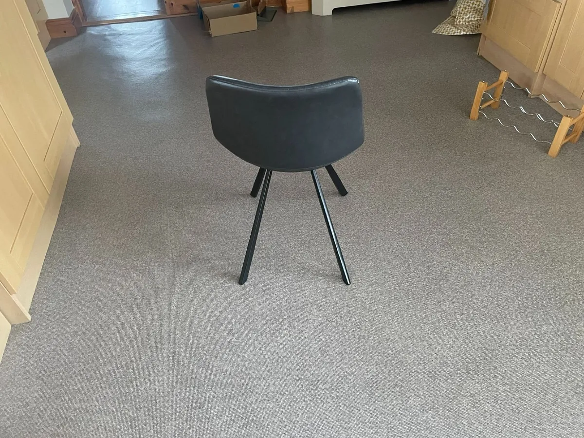 6 Dining Chairs for Sale – Dark Brown Leatherette - Image 2