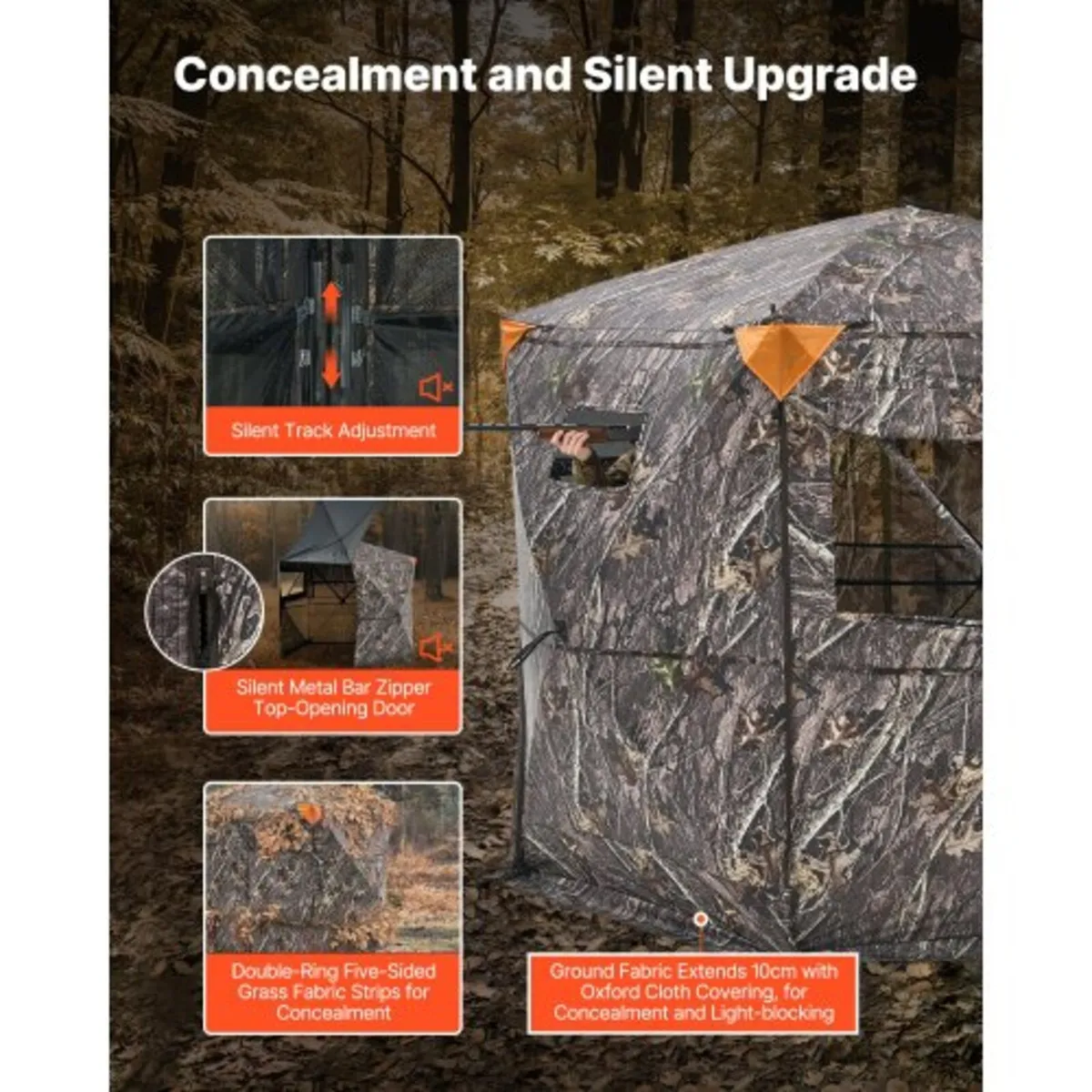 Hunting Blind, 6-7 Person, 288 Degree 5 Side See-T - Image 2