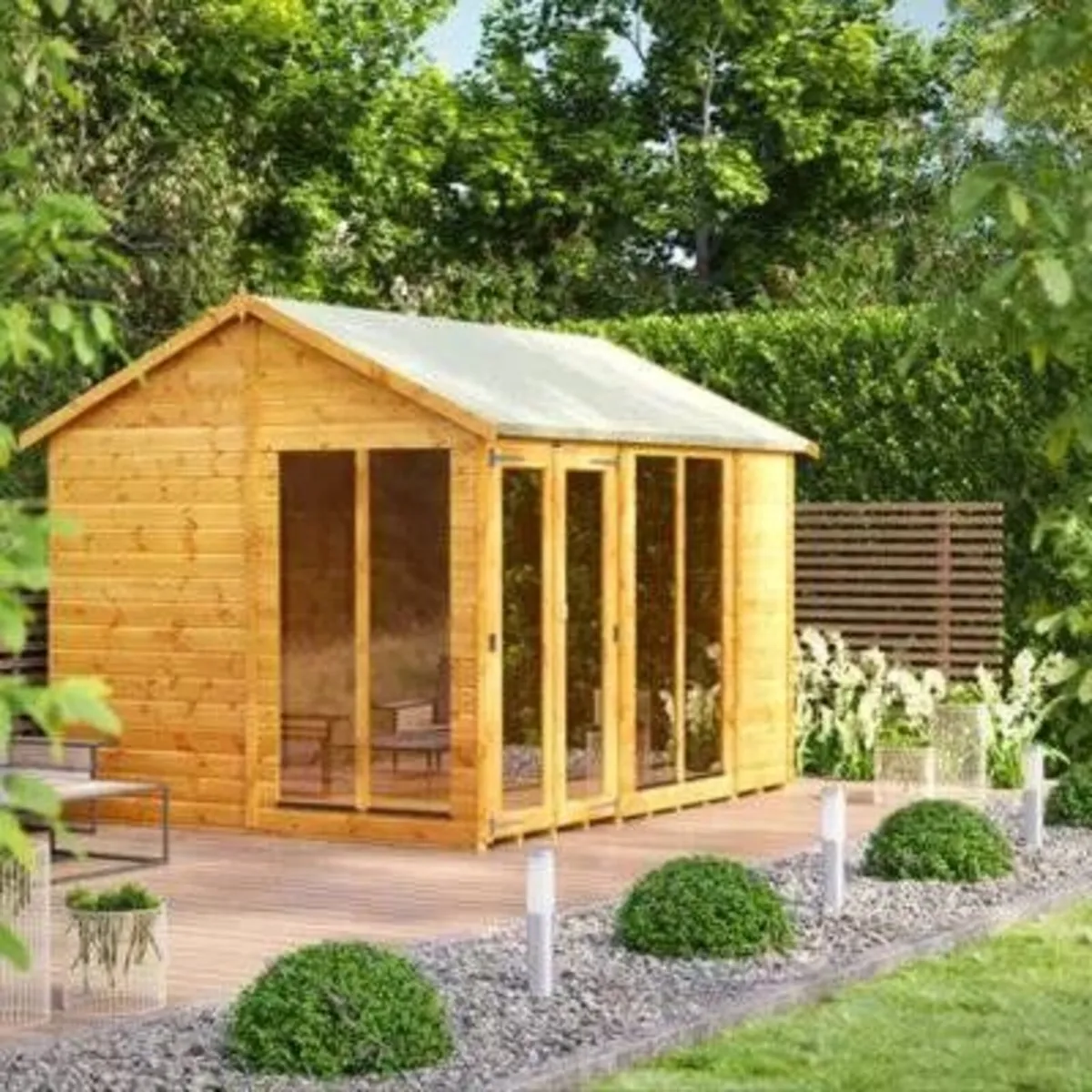 🌿 10x8 Deluxe Apex Summerhouse – 3 Day Delivery - Image 1