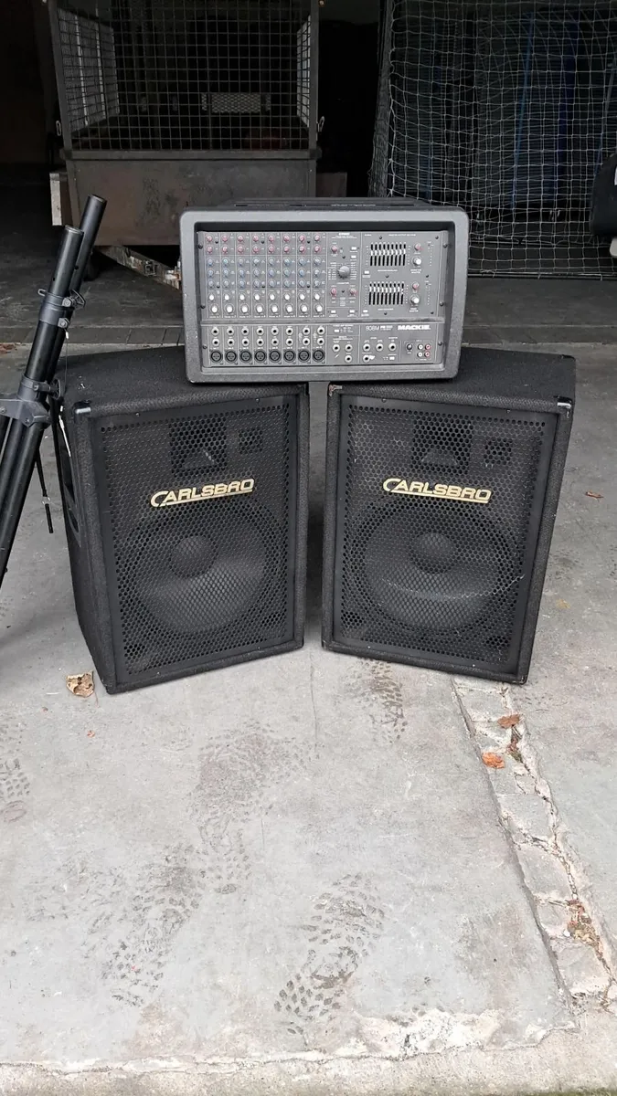 COMPLETE PA SYSTEM – CARLSBRO 15 SPEAKERS + MACKIE - Image 1