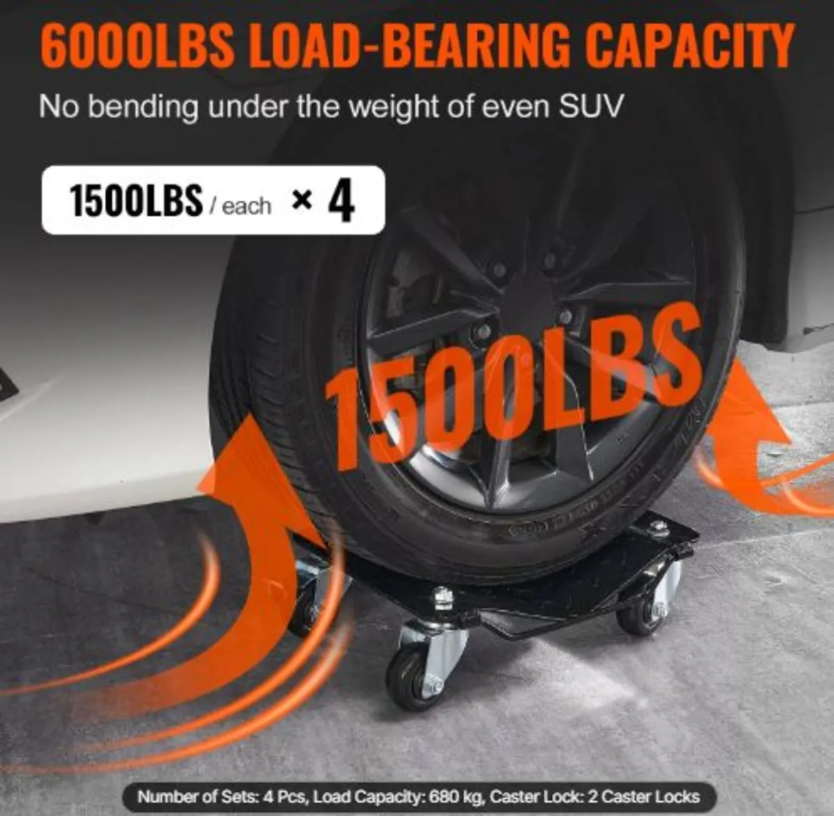 R Car Dolly Wheel Tire Dolly 4 PCS Heavy Duty - Image 2
