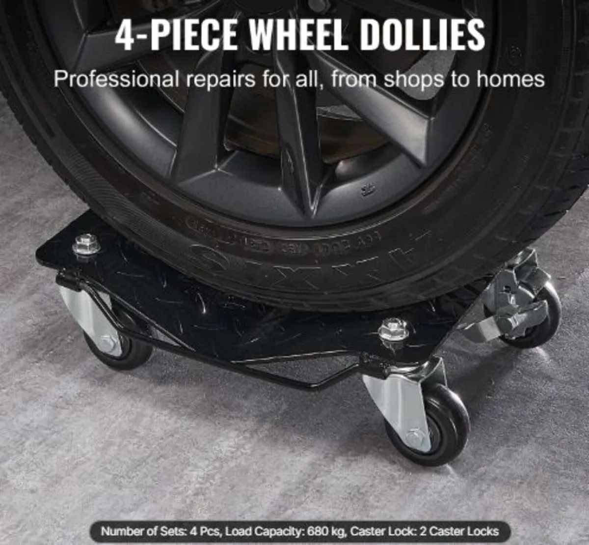 R Car Dolly Wheel Tire Dolly 4 PCS Heavy Duty - Image 4