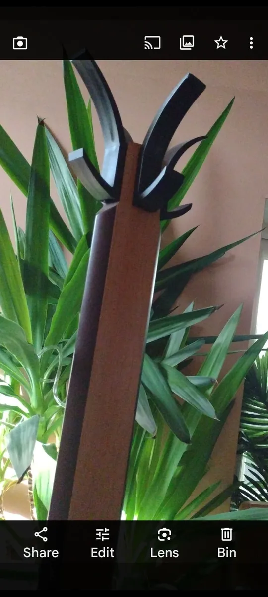 Heavy walnut & Oak office/hall coat stand - Image 4