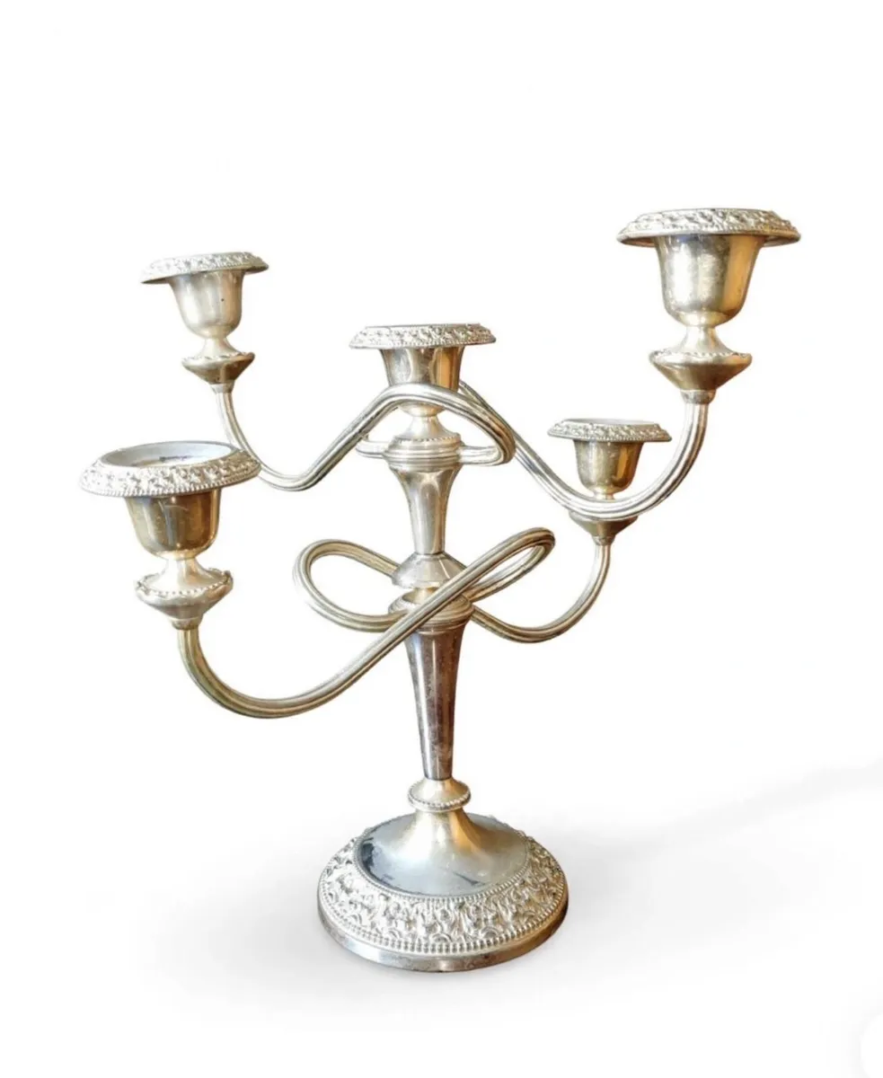 Vintage 5 branch Silver-plated candelabra