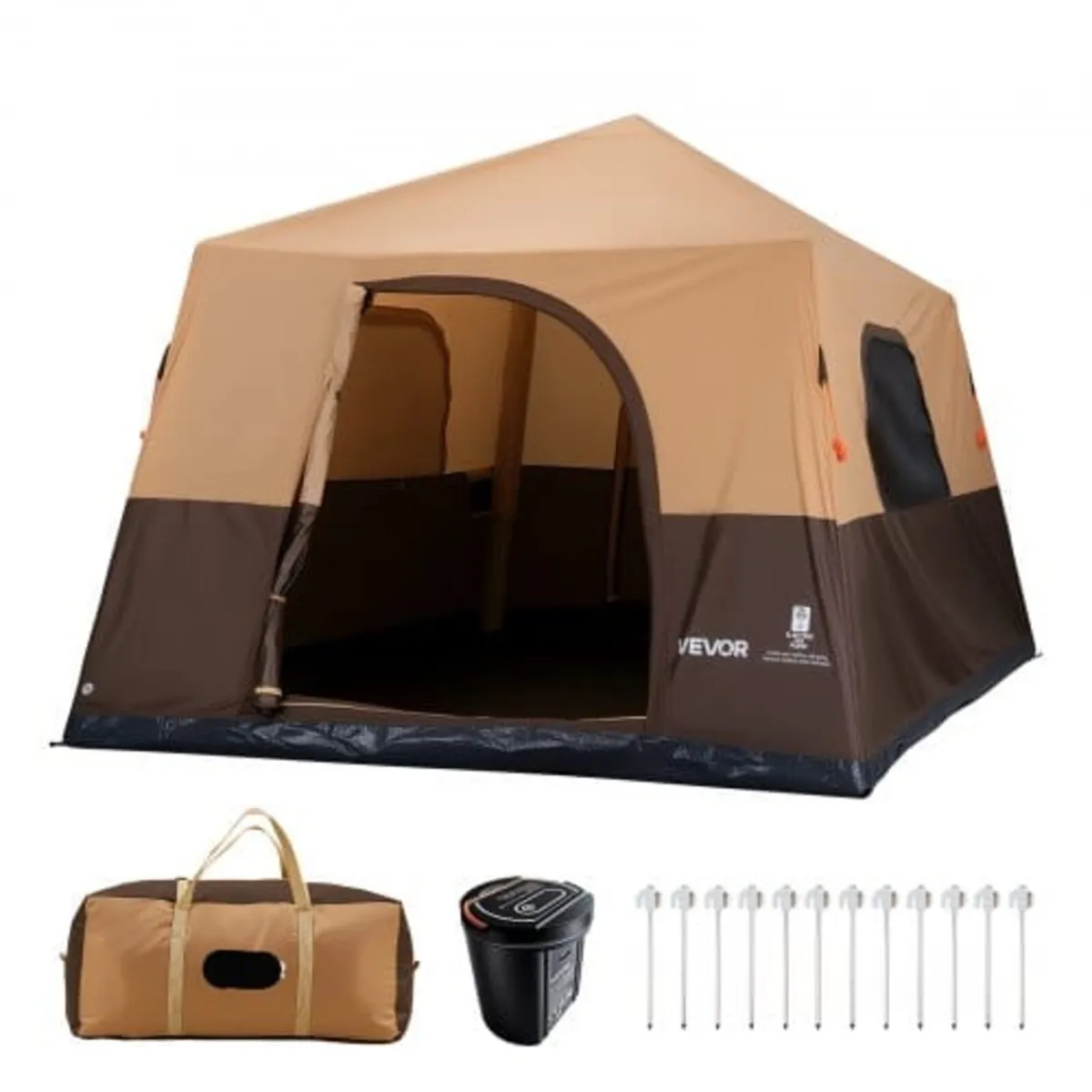 Camping Tent, 8 Person Inflatable Cabin Tent with - Image 1