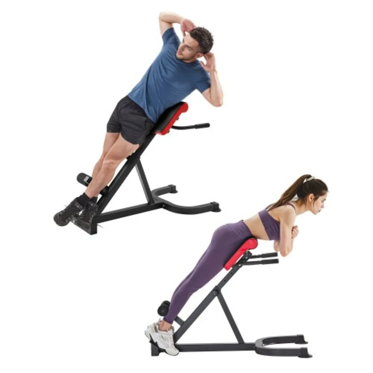 Roman Chair Hyperextension Bench, 300 lbs Adjustab - Image 1