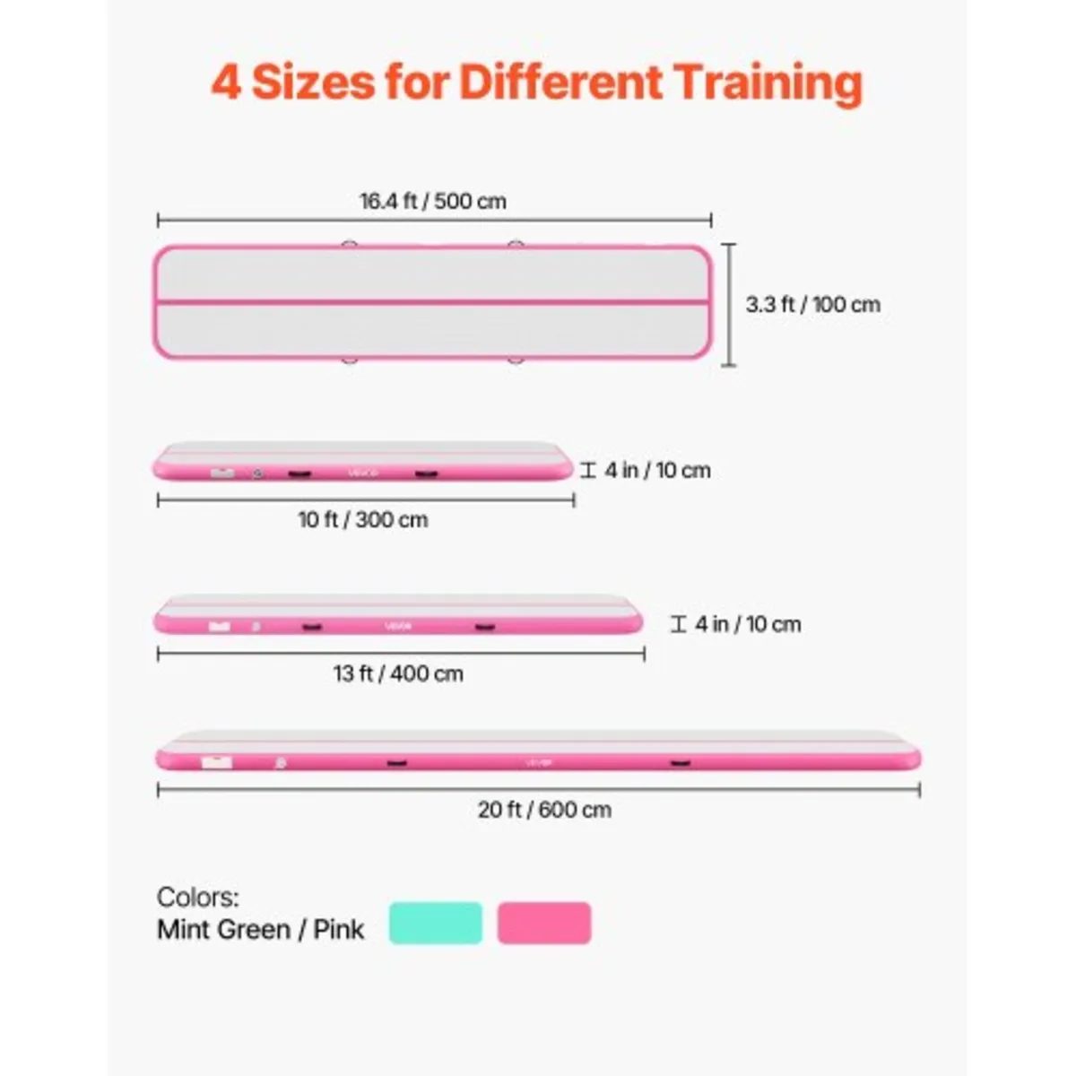 Inflatable Gymnastics Air Mat 5m Training Mats w/ - Image 2