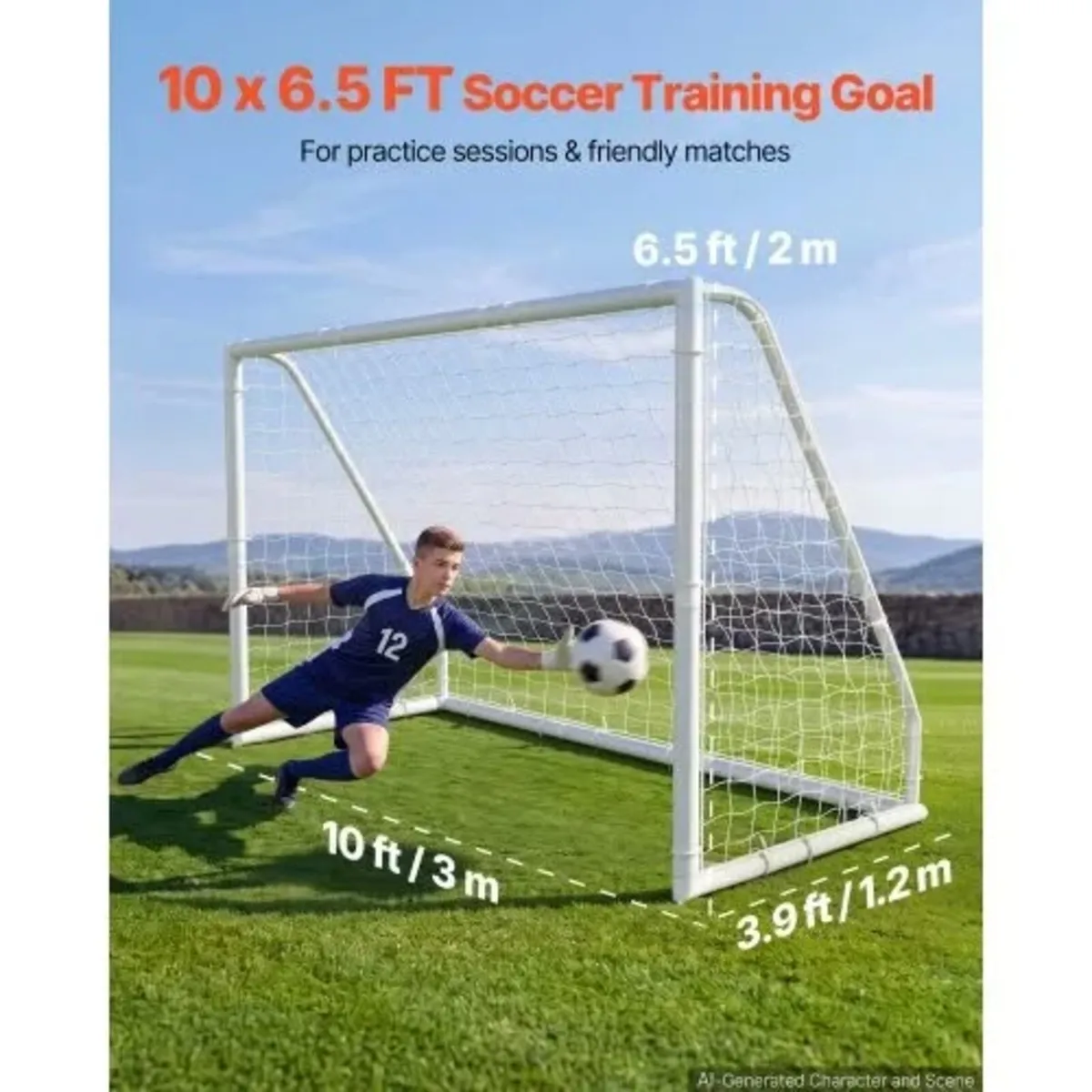 Soccer Goal 3 x 2 m PVC Soccer Goal for Backyard w - Image 3