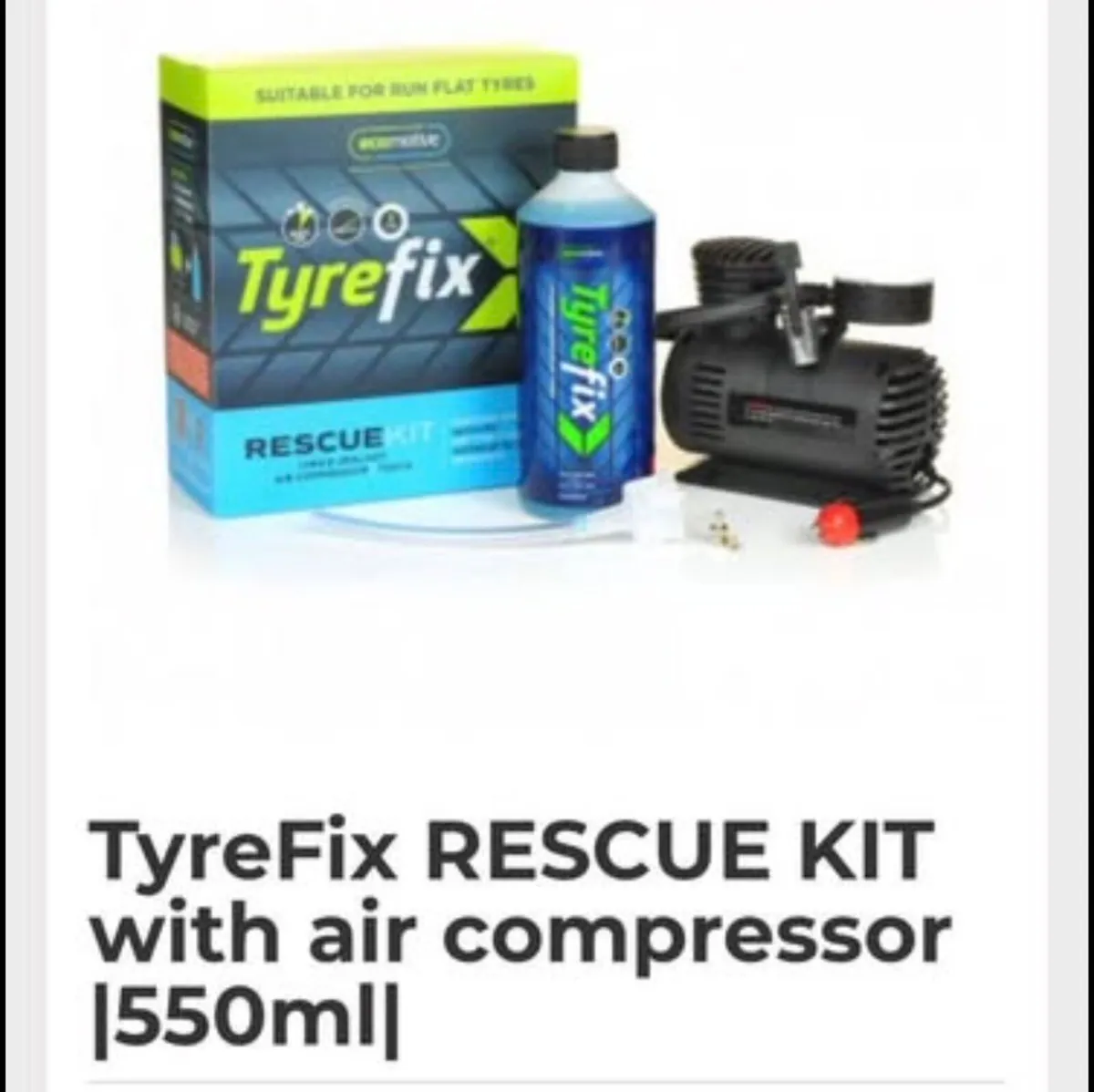 TyreFix RESCUE KIT with air compressor |550ml|