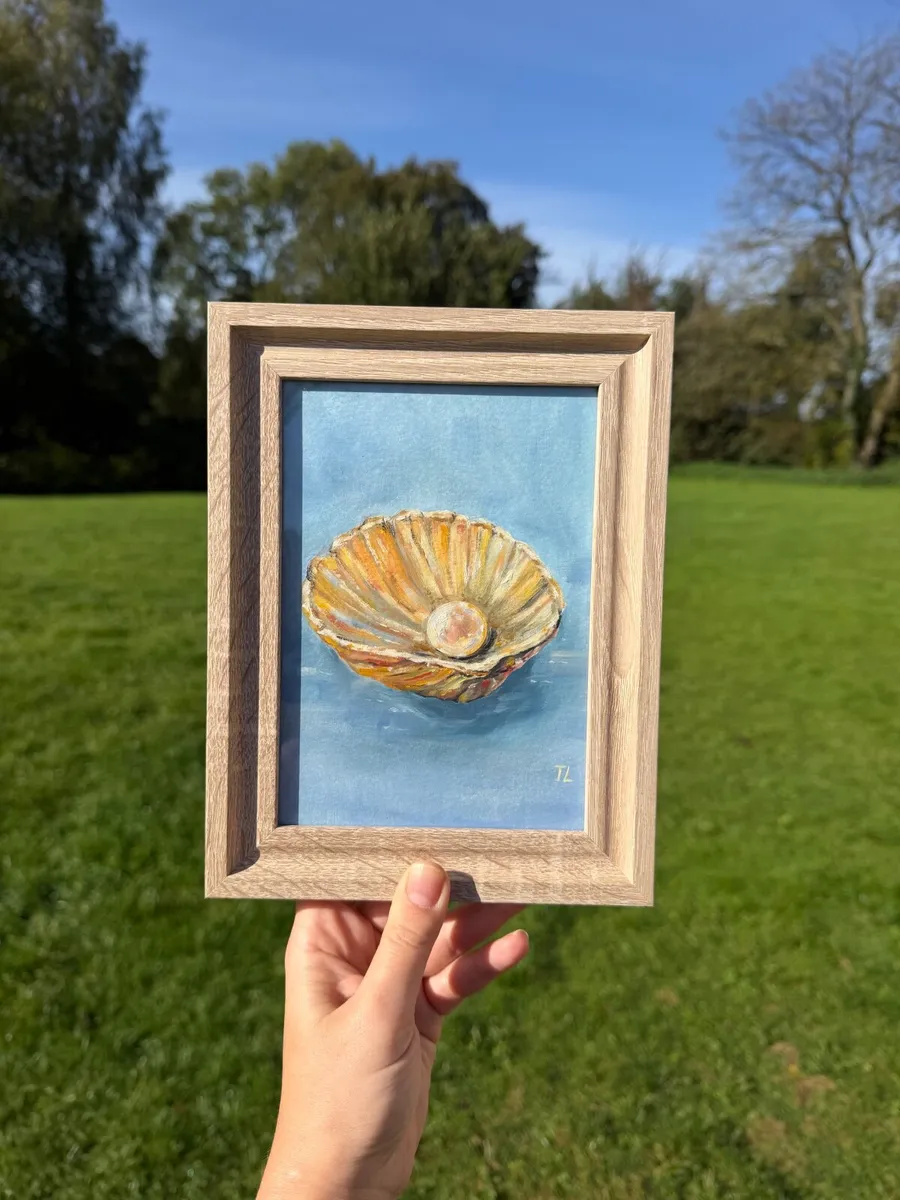 Original Framed Oil Painting – Sea Shell & Pearl - Image 3