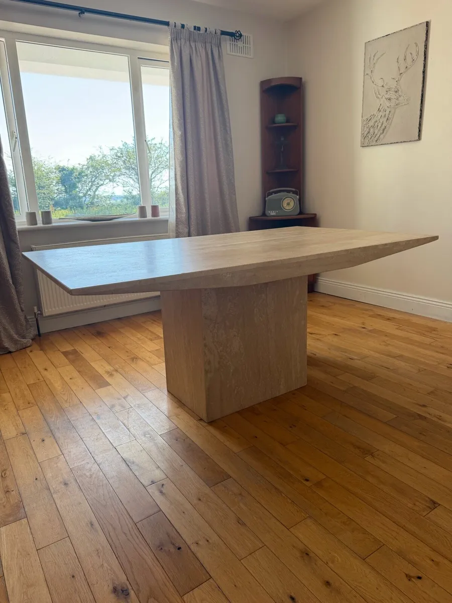 Travertine Table and 6 Chairs - Image 3