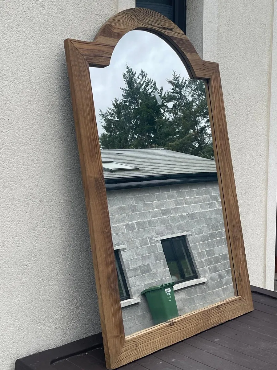 Large Oak Framed Mirror - Image 1