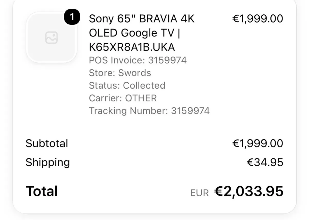 Sony BRAVIA 8 65" 4K OLED Smart TV – 5 Months Old! - Image 2
