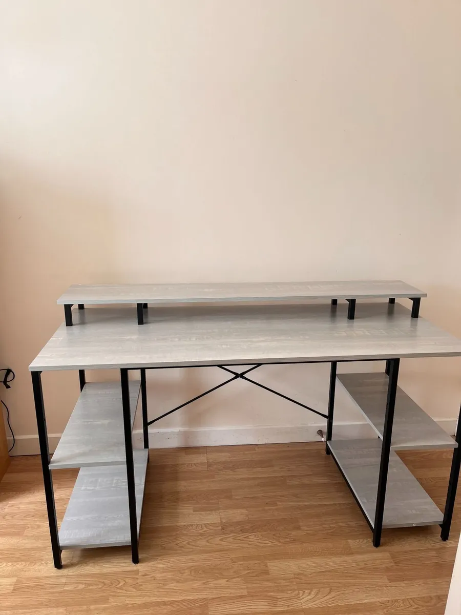 Computer Desk with Monitor Shelf - Image 1